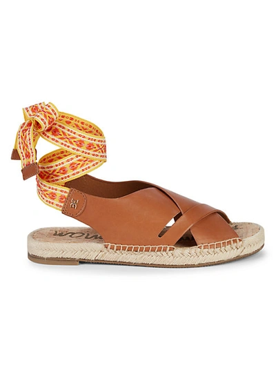 Shop Sam Edelman Alisha Ankle-tie Leather Sandals