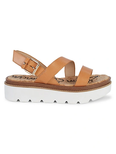 Shop Sam Edelman Rasheed Leather Flatform Slingback Sandals