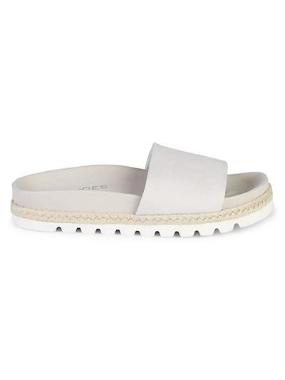 J slides Libby Esapadrille Leather Slides In Taupe ModeSens