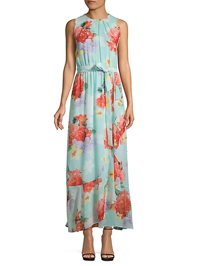 Shop Calvin Klein Floral Ruffle Maxi Dress