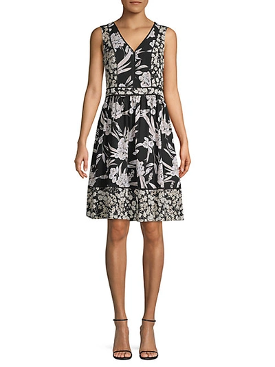 Shop Karl Lagerfeld Floral-print A-line Dress