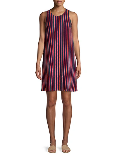 Shop Adrianna Papell Striped Knit Shift Dress