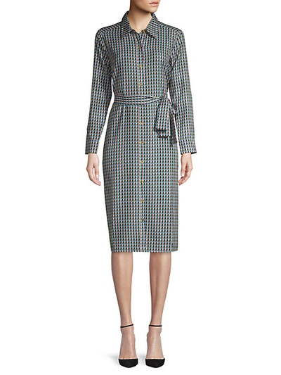 Shop Alexia Admor Printed Self-tie Shirtdress