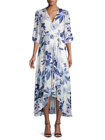 Shop Calvin Klein Leaves Chiffon Midi Dress