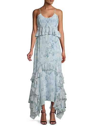 Shop Amur Toile-print Asymmetrical Midi Dress