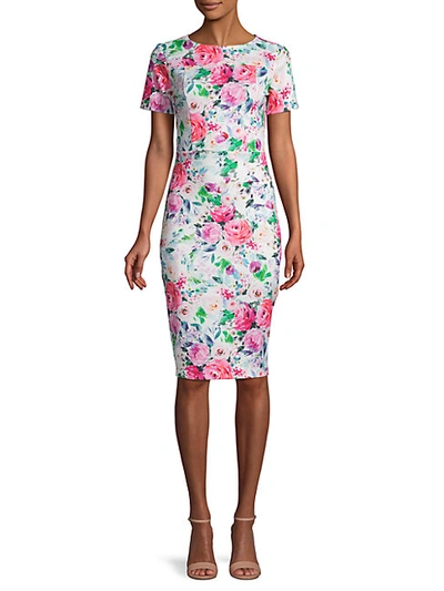 Shop Alexia Admor Short-sleeve Floral Scuba Dress