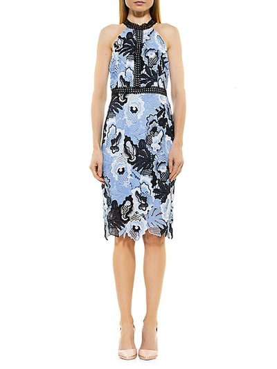 Shop Alexia Admor Embroidered Halter Sheath Dress