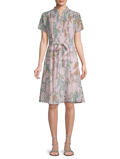 Shop Nanette Lepore Floral-print Tie Dress