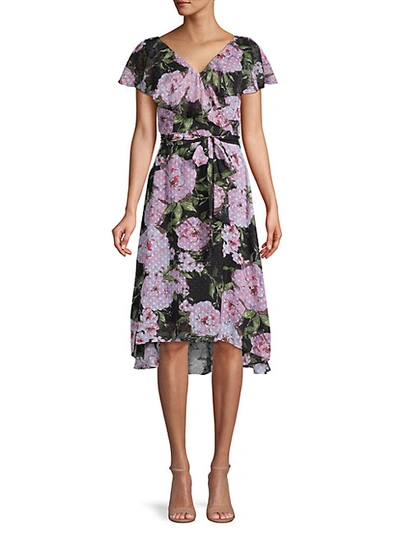 Shop Julia Jordan Moody Floral-print High-low Dress