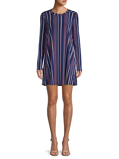 Shop Bcbgeneration Striped Long-sleeve A-line Dress