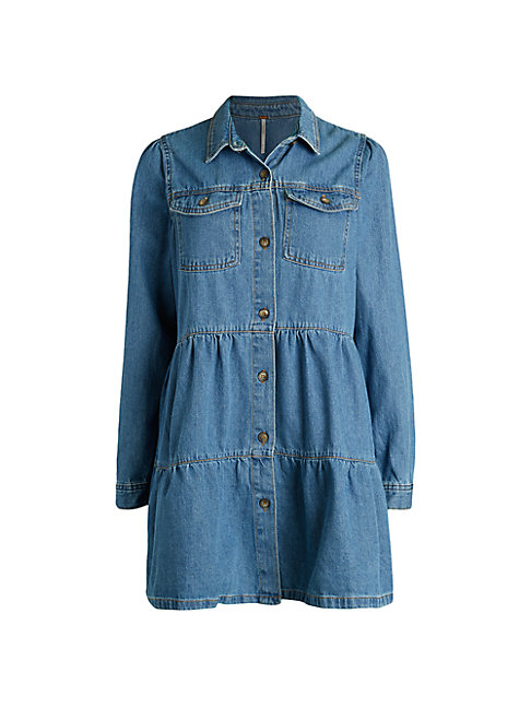 free people nicole denim dress