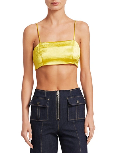 Shop Elizabeth And James Nikki Satin Crop Top