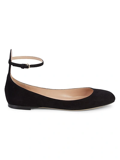 Shop Valentino Ballerina Suede Flats