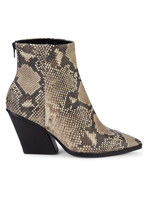 snakeskin booties dolce vita