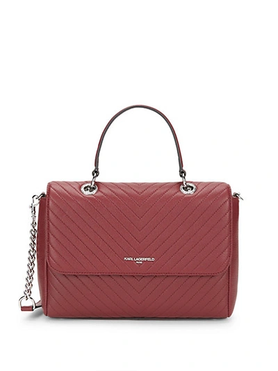 Shop Karl Lagerfeld Quilted Leather Satchel