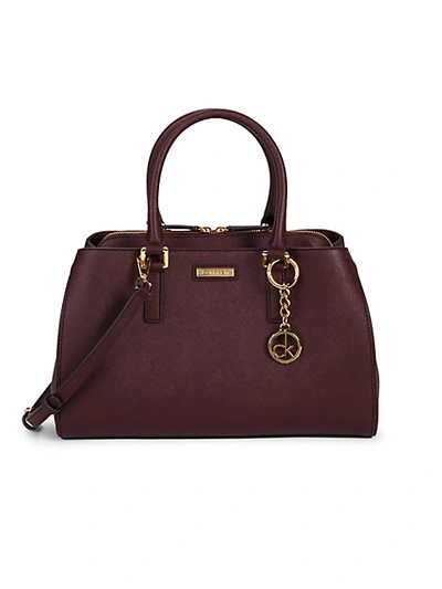 Shop Calvin Klein Faux Leather Satchel