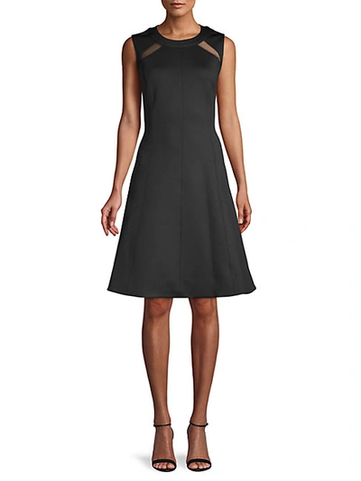Shop Donna Karan Mesh Sleeveless A-line Dress