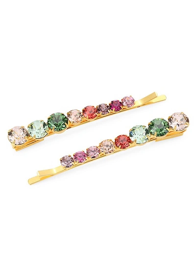 Shop Lelet Swarovski Tapered Spring St. Bobby Pin Set