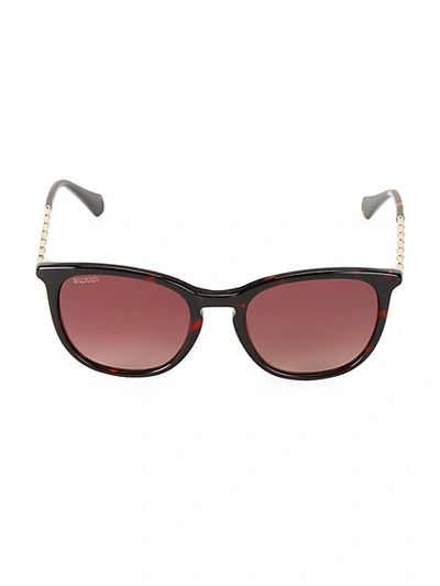 Shop Balmain 51mm Square Tortoise Shell Sunglasses
