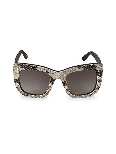 Shop Stella Mccartney 48mm Semi Cat Eye Animal-print Sunglasses