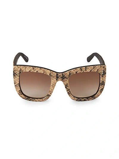 Shop Stella Mccartney 48mm Snake-print Semi Cat Eye Sunglasses