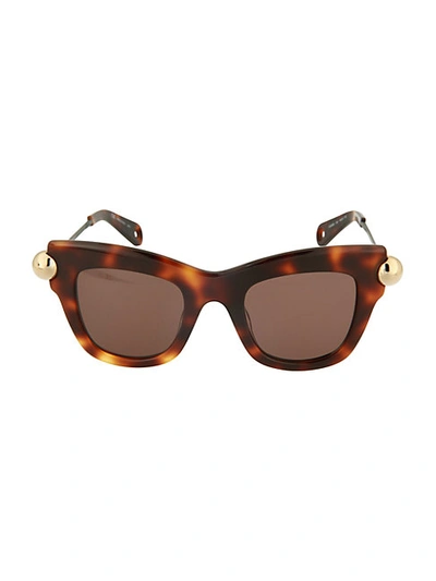 Shop Christopher Kane 46mm Square Novelty Sunglasses