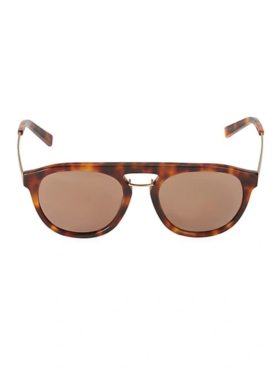 Shop Sean John 55mm Faux Tortoiseshell Round Sunglasses