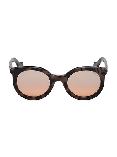 Shop Moncler 51mm Round Sunglasses