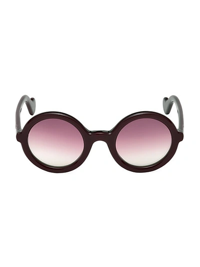 Shop Moncler 50mm Round Sunglasses