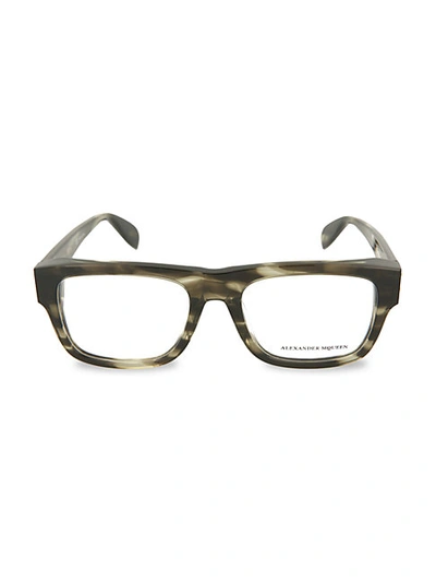 Shop Alexander Mcqueen 53mm Square Optical Glasses