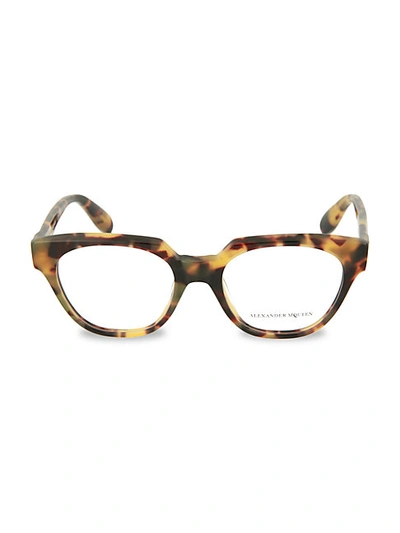 Shop Alexander Mcqueen 49mm Square Optical Glasses