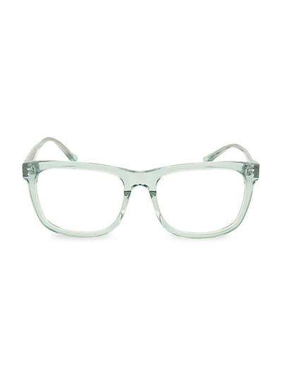 Shop Linda Farrow 56mm Clear Rectangular Optical Glasses