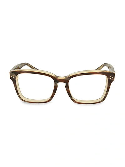 Shop Linda Farrow 50mm Rectangular Optical Glasses