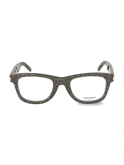 Shop Saint Laurent Core 50mm Glitter Optical Glasses