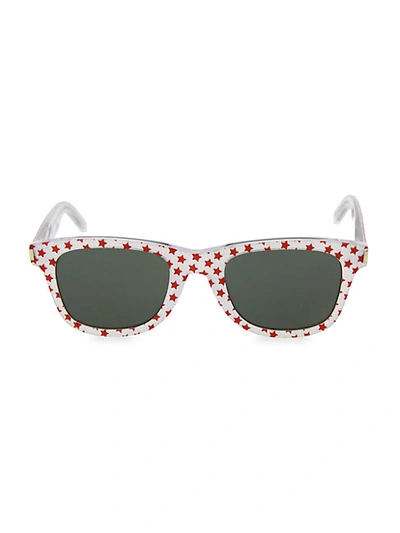 Shop Saint Laurent Star 50mm Square Sunglasses