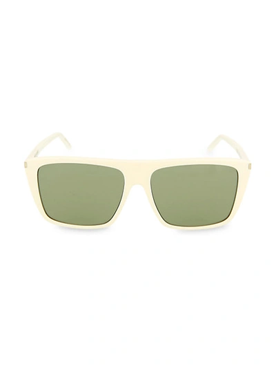 Shop Saint Laurent 57mm Square Core Sunglasses