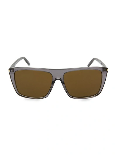 Shop Saint Laurent 57mm Square Core Sunglasses