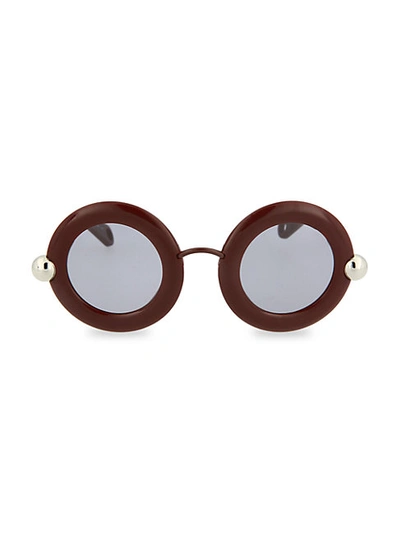 Shop Christopher Kane Novelty 54mm Oval Sunglasses