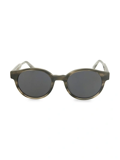 Shop Bottega Veneta 49mm Round Sunglasses
