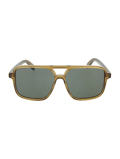 Shop Saint Laurent Core 54mm Square Aviator Sunglasses