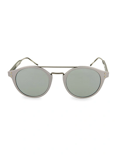 Shop Bottega Veneta Novelty 50mm Round Sunglasses