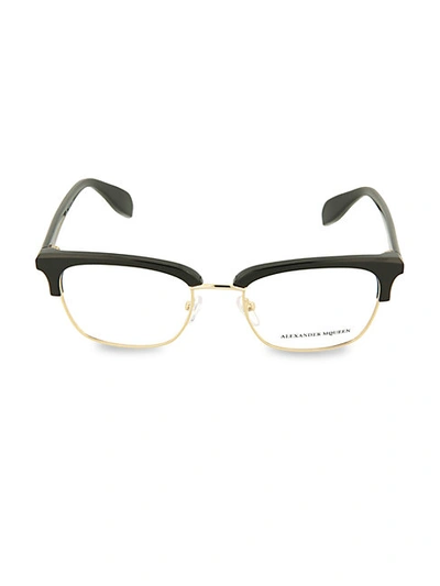 Shop Alexander Mcqueen 49mm Square Core Optical Glasses