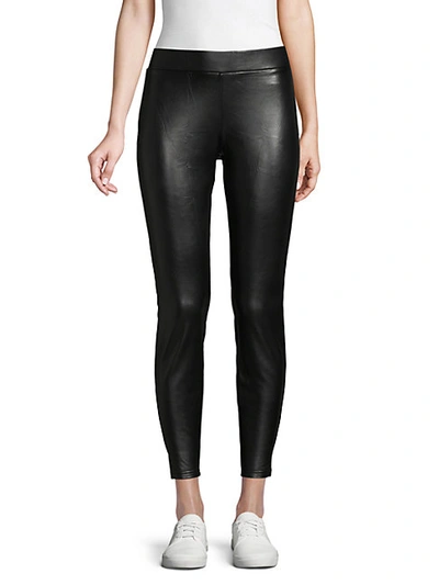 Shop Hue Faux Leather Cropped Leggings