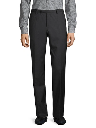 Shop Hugo Boss Virgin Wool Trousers