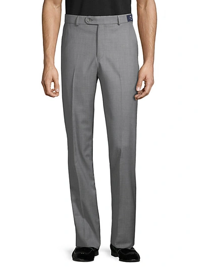 Shop Saks Fifth Avenue Marzotto Italian Fabric-flat Front Wool Pants