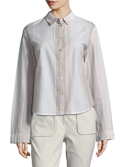 Shop Becken Striped Flared Cotton Shirt