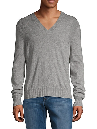 Shop Maison Margiela Wool V-neck Sweater