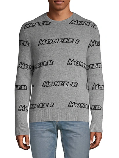 Shop Moncler Logo Print Sweater