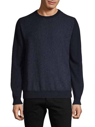 Shop Larusmiani Herringbone Cashmere Sweater
