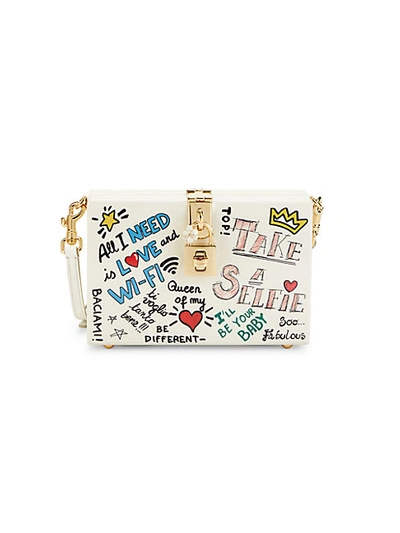 Shop Dolce & Gabbana Take A Selfie Acrylic Box Crossbody Bag